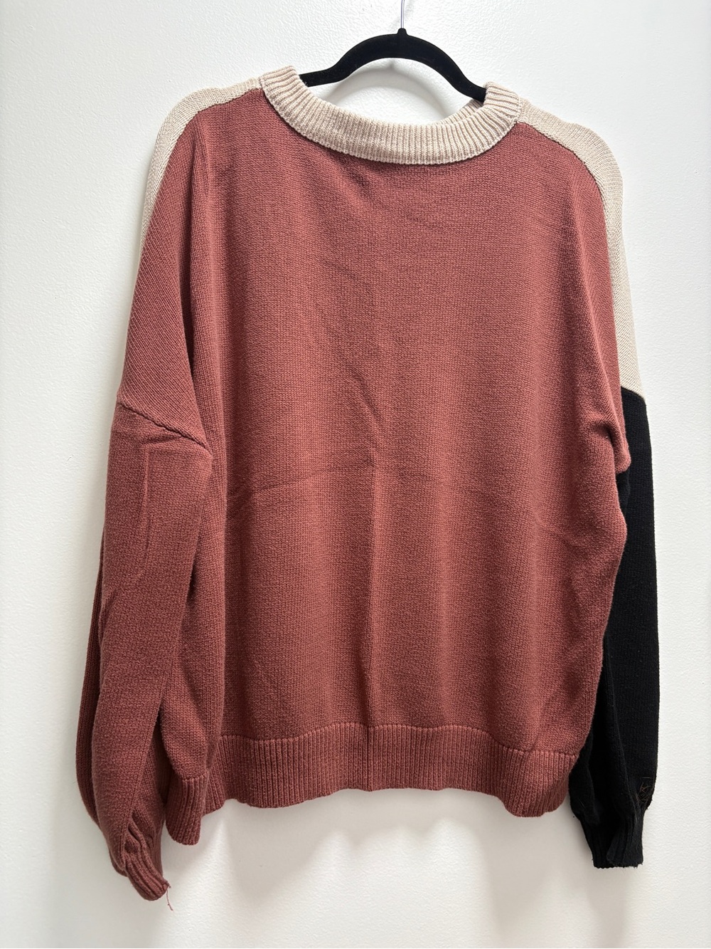 Colorblock Crewneck Sweater - XL - Autumn Cabincore - Picture 1 of 5